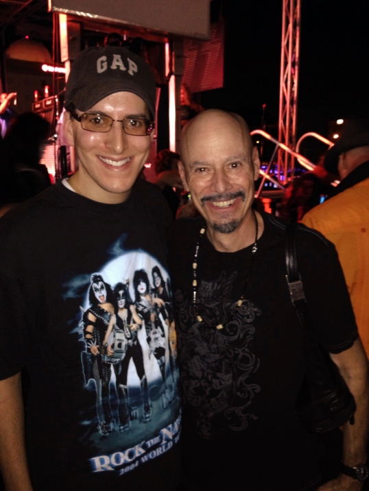 Meeting the exceptionally talented KISS studio musician, Bob Kulick, at The Pre-Party. 